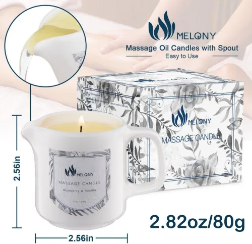 Vista 6 de MELONY - Vela de aceite de masaje de soja, azul y vainilla, 2.82 onzas (2.82 oz)