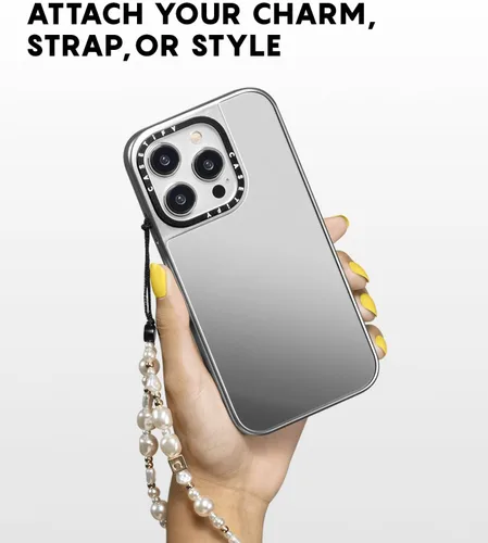 Vista 6 de CASETiFY Mirror - Funda para iPhone 15 Pro Max [reflectante, protección contra caídas de 4.9 pies/compatible con Magsafe] - Lindas impresiones