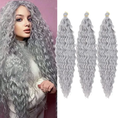 Vista 34 de 3 trenzas de ganchillo Passion Twist, cabello sintético preseparado para trenzar de 14 pulgadas, 3 paquetes de cabello trenzado pretrenzado