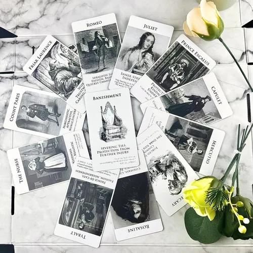 Vista 7 de [Romeo & Julieta] Baraja de cartas Oráculo de amor, cartas de tarot con significado en ellas, Oracle Deck responde todo sobre el amor