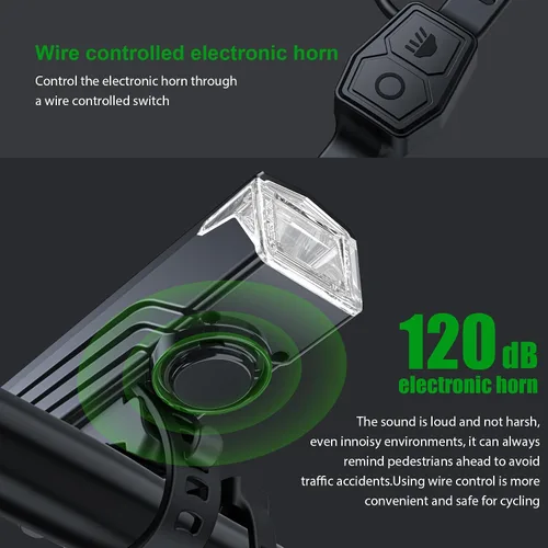 Vista 3 de Victagen Ultra Bright USB Rechargeable Bike Light Set, Powerful Bicycle Front Headlight and Back Taillight, 5 Light Modes, for Men Women Kids Road