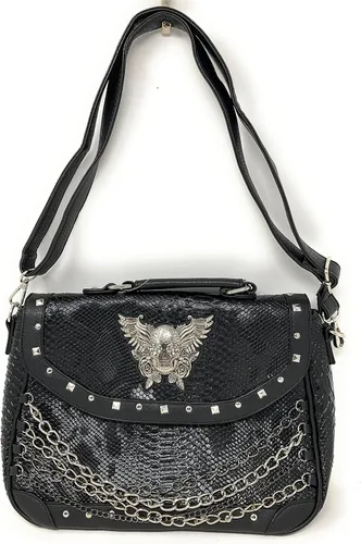 Vista 3 de Texas West Premium Rhinestone Studded Skull Bling Boston Bag in 2