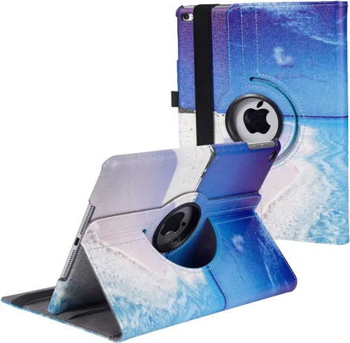 Vista 15 de Funda para iPad de 9.7 pulgadas 2018 2017/iPad Air 2 – Funda protectora con soporte giratorio de 360 grados, funda protectora inteligente