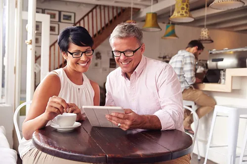 Vista 7 de Boost Eyewear Reading Glasses, Traditional Black Frames, with Spring Loaded Hinges