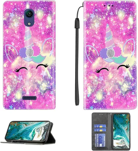 Vista 56 de jioeuinly ATT Motivate 2 - Funda compatible con ATT Motivate 2, funda con soporte abatible y cierre magnético DJS