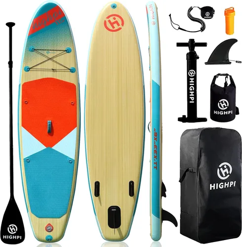 Vista 8 de Inflatable Stand Up Paddle Board for Youth and Adults – Wide Sup with Premium Accessories, Blow Up Paddleboard for Surfing, Fishing, Yoga & More