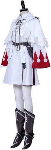Vista 3 de CosplayDiy Vestido de mujer para disfraz de mago blanco de Final Fantasy XIV
