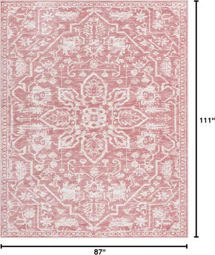 Vista 2 de Well Woven - Alfombra tejida estilo vintage con diseño de medallón, 68 x 120 cm