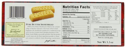 Vista 7 de Walker's Shortbread Fingers, galletas de mantequilla pura de mantequilla, 5.3 onzas, 6 unidades (paquete de 2)