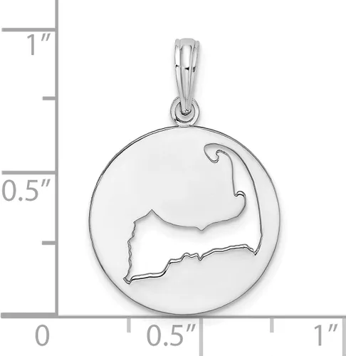 Vista 2 de Million Charms Dije de viaje de plata de ley 925, colgante pulido con corte de Cape Cod, Metal, no conocido