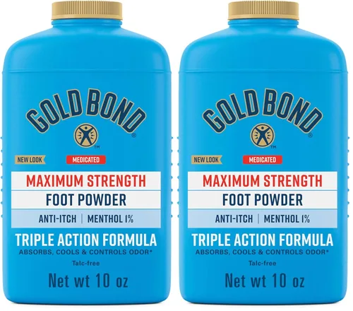 Vista 7 de Gold Bond Polvo para pies medicado 4 oz., Control de olor y alivio de la picazón de máxima potencia