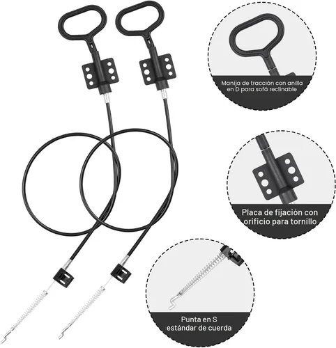 Vista 5 de Recambio de cable de tracción reclinable, piezas de repuesto para reclinables, 2