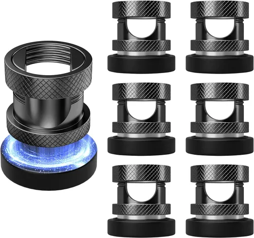 Vista 12 de Soporte magnético para cables, clips de gestión de cables de metal de alta calidad, anclaje de cable magnético para escritorio, mesita de noche
