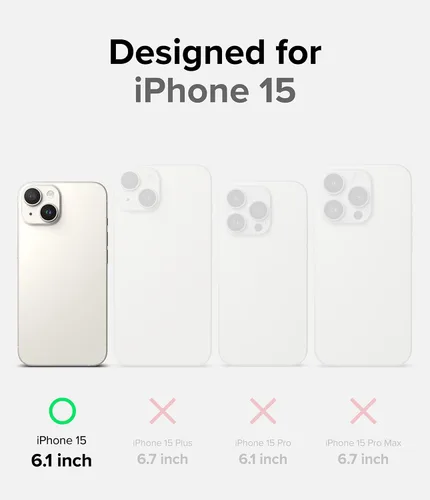 Vista 2 de Funda Ringke Fusion-X para iPhone 15 [Recortes precisos para lentes de cámara] Funda protectora a prueba de golpes de amortiguación pesada de ajuste