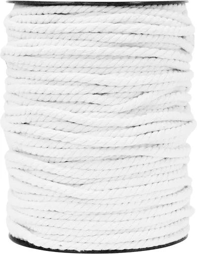 Vista 14 de Mandala Crafts Cordón de macramé negro de 3 hilos de 3 hebras de algodón torcido suministros de macramé - Cuerda de macramé de algodón de 109 yardas