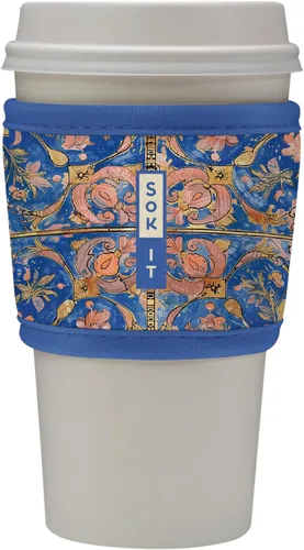 Vista 56 de Sok It HotSok Coffee & Tea - Funda de neopreno con aislamiento reutilizable (floral abstracto)