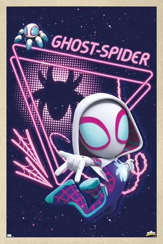 Vista 7 de Trends International Marvel Spidey And His Amazing Friends - Póster de pared de araña fantasma, 22.4 pulgadas de largo x 14.7 pulgadas, versión