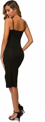 Vista 4 de Vestido largo con tirantes delgados para mujer