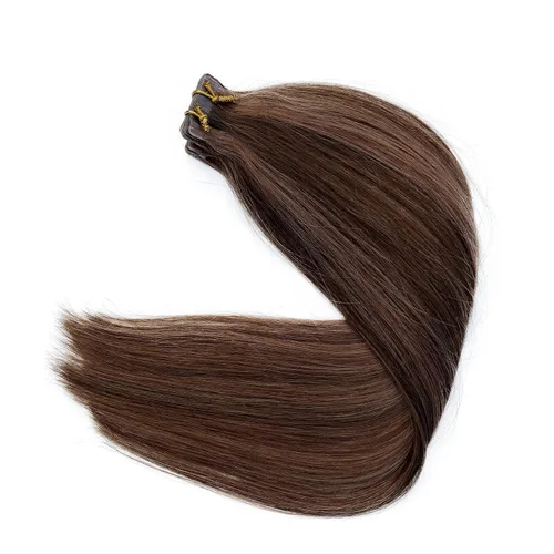 Vista 8 de Ubetta Extensiones de cabello humano real con cinta, 20 piezas de doble cara con trama de piel, extensiones de cabello Remy invisible, con cinta