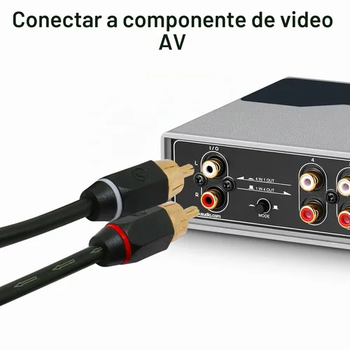 Vista 5 de Divisor RCA de 12 pulgadas, 1 hembra a 2 machos, paquete de 2 unidades, cable RCA Y RCAs de video para automóvil, divisor de cable de audio RCA