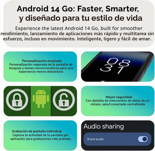 Vista 7 de Bolt One, teléfono Android desbloqueado, 2025, garantía de EE. UU Negro