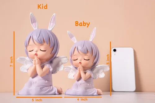 Vista 7 de Blessing Angel - Bonita alcancía para niñas, es un regalo único perfecto, decoración de guardería, recuerdo, regalo de bautismo de bebé o alcancía