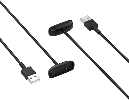 Vista 4 de FitTurn Cargador USB compatible con Fitbit Ace 3 Activity Tracker de 3.3 pies/39.4 in de repuesto de cargador USB Clip de carga Cable Base