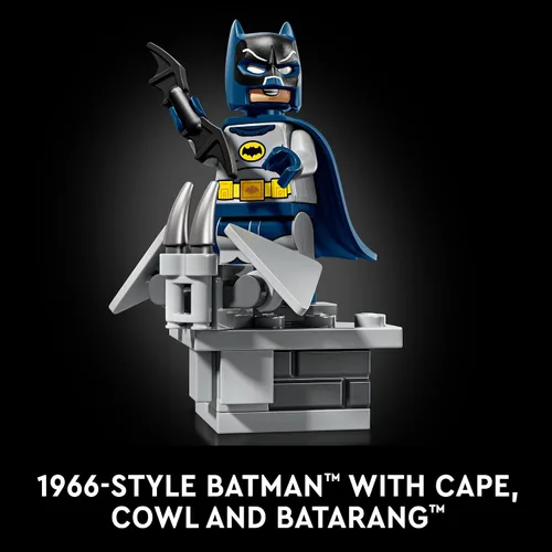 Vista 5 de LEGO DC Batman: The Classic TV Series Batmobile, DC Collectible Car, juego de construcción inspirado en el Batman clásico del programa de televisión