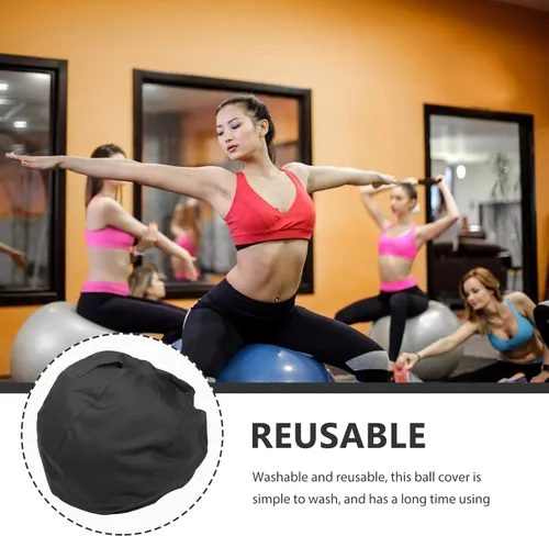Vista 9 de BESPORTBLE Cubierta de bola de equilibrio, cubierta de bola de ejercicio, cubierta de bola de entrenamiento lavable, protector de pelota