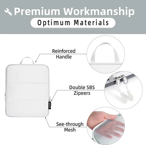 Vista 125 de BAGAIL 4 Set/6 Set Ultraligero Compresión Embalaje Cubos Organizador de Embalaje para Accesorios de Viaje Equipaje Maleta Mochila