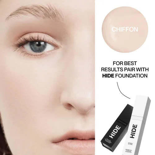 Vista 4 de HIDE Corrector líquido, corrector de cobertura media a completa para imperfecciones, ojeras y cicatrices debajo de los ojos, corrector sin aceite