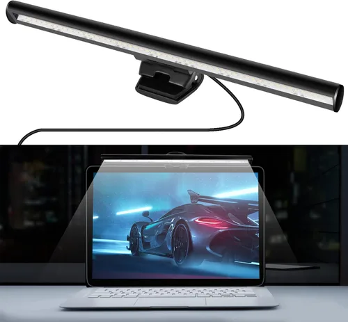 Vista 8 de skybess Barra de lámpara de monitor para laptop, monitor LED de lectura electrónica USB, luz de trabajo para oficina, hogar, brillo