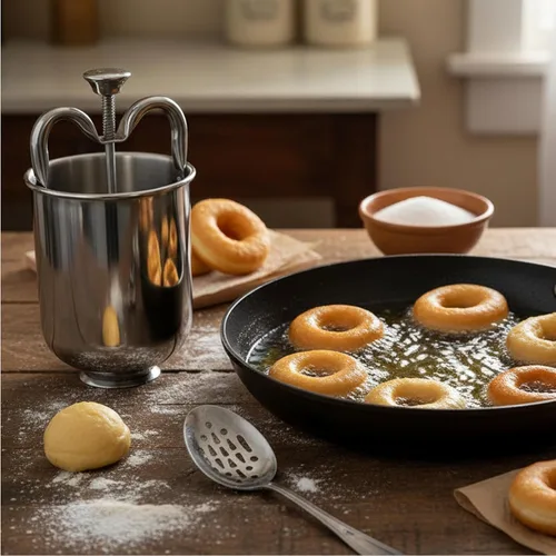 Vista 4 de IBILI 734200 - Soporte para rosquillas (acero inoxidable, 7.1 x 3.3 x 3.3 in), color plateado