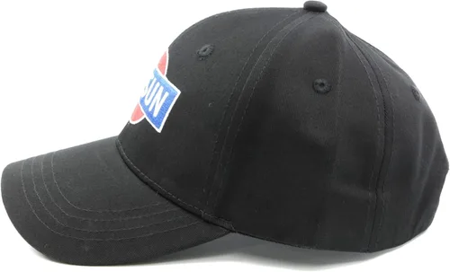 Vista 5 de Gorra de béisbol Datsun - Classic A Logo - Sombrero de papá negro Curvo Bill - Vintage Japonés, Negro