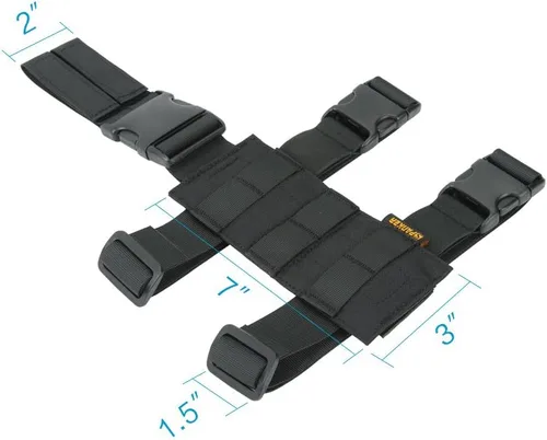 Vista 2 de EXCELLENT ELITE SPANKER Funda táctica para pierna caída, ajustable, plataforma de pierna de caída, módulo Molle, bolsa universal para pierna