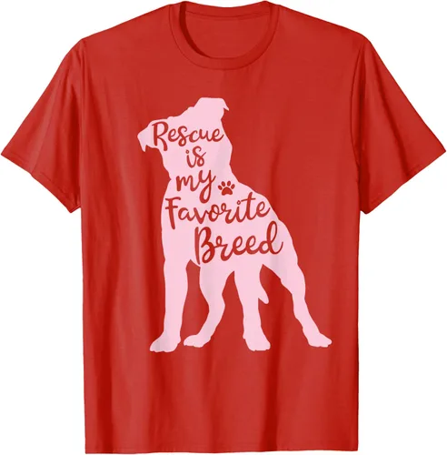 Vista 104 de Pitbull Rescue Is my Favorite Breed Dog Pit Bull Mama - Camiseta, Negro, S