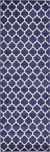 Vista 116 de Unique Loom Trellis Collection - Alfombra de área de Filadelfia, rectangular de 2 pies 2 pulgadas x 3 pies, color morado y marfil