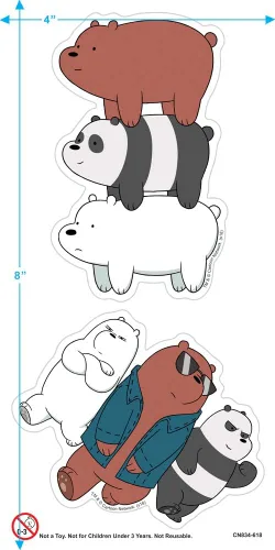 Vista 2 de Popfunk Pegatinas coleccionables We Bare Bears Grizz, Ice Bear y Panda Stack