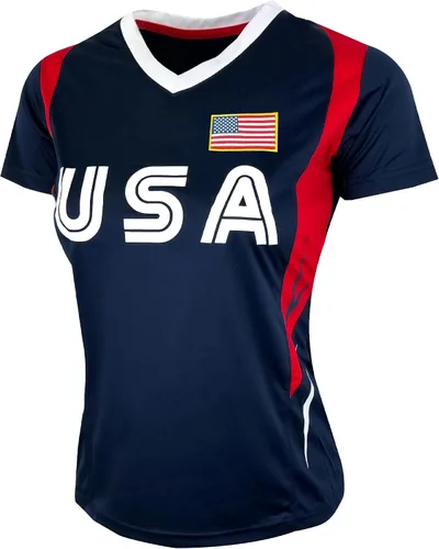 Vista 6 de USWNT Players - Camiseta oficial de la Asociación Nacional de Fútbol Femenino de Estados Unidos, Lavelle USA Flag Camiseta de tallas juveniles