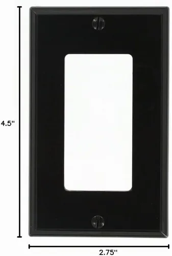 Vista 2 de Leviton Decora/GFCI de dispositivo – 1-Gang decora placas de pared, 80401-NE Negro