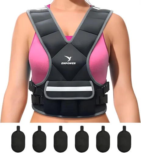 Vista 10 de EMPOWER Weighted Vest for Women with Reflective Strips – Fixed 8lbs, Adjustable 4-10lbs (4 in1) or Adjustable10-16lbs (4 in 1), Strengthen Muscles