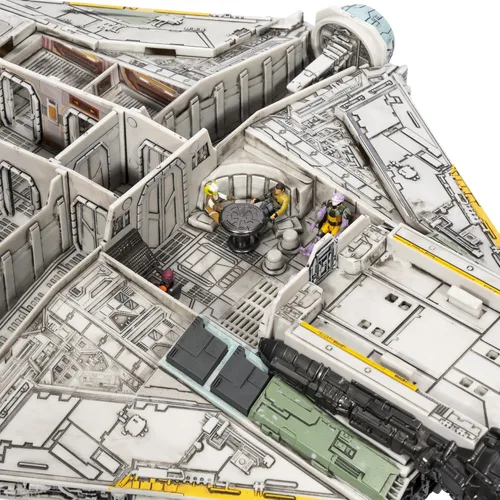 Vista 10 de Star Wars™ Micro Galaxy Squadron Ghost (Secret Mission) - Vehículo de 15 pulgadas con tres vehículos adicionales más diez microfiguras y accesorios