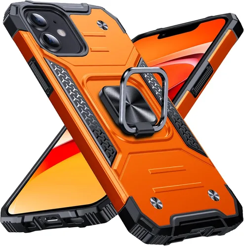 Vista 37 de Anqrp Funda resistente para iPhone 6/7/8/SE/SE2 con soporte de anillo mejorado y agarre, grado militar, a prueba de golpes, resistente y robusta