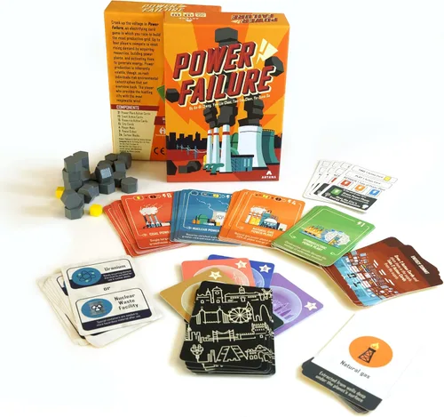 Vista 2 de Power Failure: A Strategy Card Game About Power Plants and Energy Generation - Juego de mesa científico sobre combustibles nucleares, renovables
