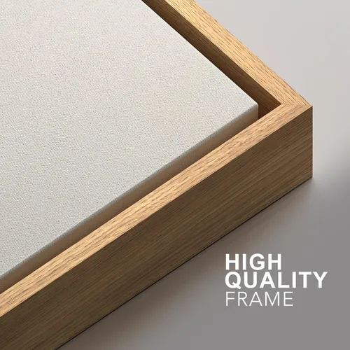 Vista 52 de SIGNFORD - Set de obras de arte en lienzo enmarcado para pared, ilustraciones abstractas de neblina del desierto en tonos neutros beige y marrón