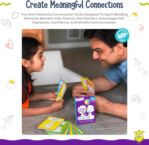 Vista 2 de Let's Talk - Tarjetas de inicio de conversación para niños, más de 100 indicaciones y preguntas para desarrollar inteligencia emocional