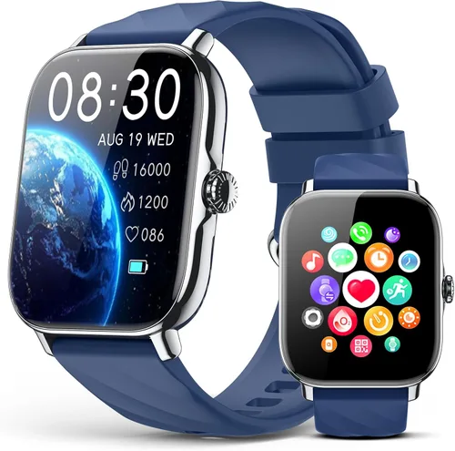 Vista 8 de Relojes inteligentes rastreador de actividad física para hombres y mujeres con contador de pasos, monitor de sueño y calorías, podómetro