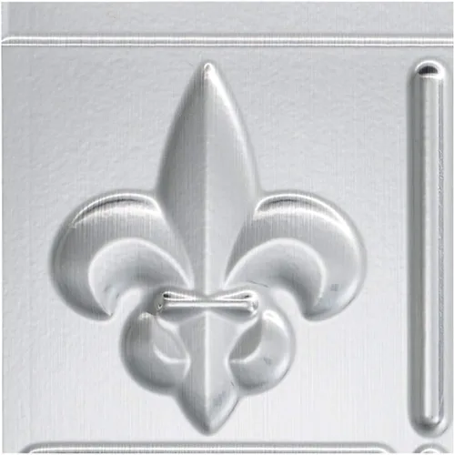 Vista 24 de FASÄDE Fleur-de-lis - Panel decorativo de vinilo decorativo para salpicaduras de 18 x 24 pulgadas en cobre piedra lunar (paquete de 5)