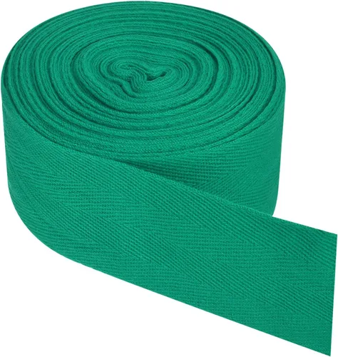 Vista 235 de PATIKIL Cinta de sarga de algodón de 1 pulgada, 50 yardas, cinta de algodón, cinta de encuadernación al bies, cinta de espiga para costura, Verde