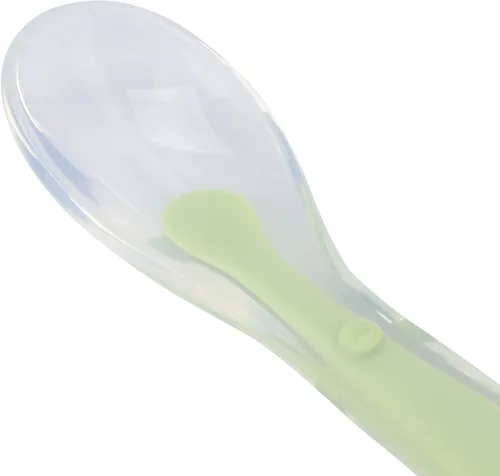 Vista 9 de Cuchara de alimentación para bebés, cuchara para bebé, silicona de alta elasticidad, diseño de envoltura completa, silicona de grado alimenticio